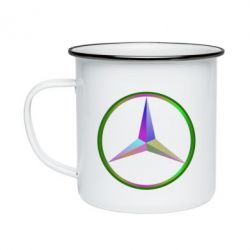Кружка эмалированная Mercedes Logo Art - PrintSalon