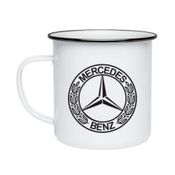 Кружка эмалированная Mercedes Logo - PrintSalon