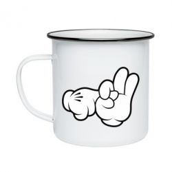 Кружка эмалированная Mickey Mouse Hands "Chop-chop" - PrintSalon
