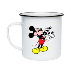 Кружка эмалированная Микки режиссер - PrintSalon