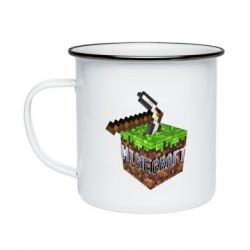 Кружка емальована Minecraft Logo Сube - PrintSalon