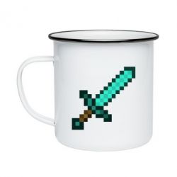 Кружка эмалированная Minecraft меч - PrintSalon