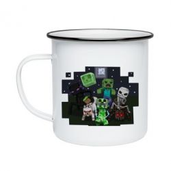Кружка эмалированная Minecraft Party - PrintSalon