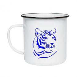Кружка эмалированная Морда тигра - PrintSalon