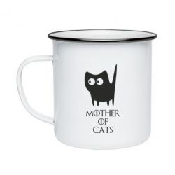 Кружка эмалированная Mother of cats - PrintSalon