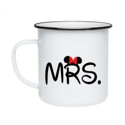 Кружка эмалированная Mrs. - PrintSalon