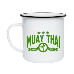Кружка эмалированная Muay Thai Hard Body - PrintSalon