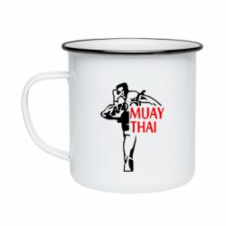 Кружка эмалированная Muay Thai kick - PrintSalon