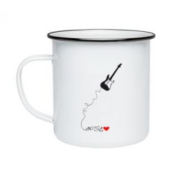 Кружка эмалированная Music love