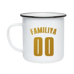 Кружка эмалированная Name and number (silver and gold) - PrintSalon