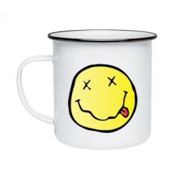 Кружка емальована Nirvana Logo 3D - PrintSalon