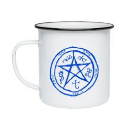Кружка эмалированная Оккультный символ Сверхъестественное - PrintSalon