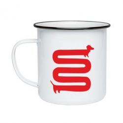 Кружка эмалированная оооочень длинная такса - PrintSalon