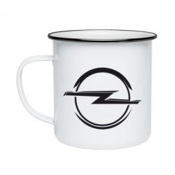 Кружка эмалированная Opel Log - PrintSalon