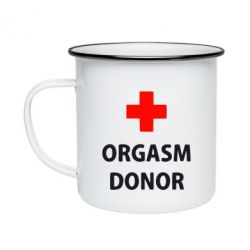 Кружка эмалированная Orgasm Donor - PrintSalon