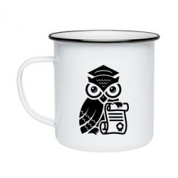 Кружка эмалированная Owl Lawyer - PrintSalon