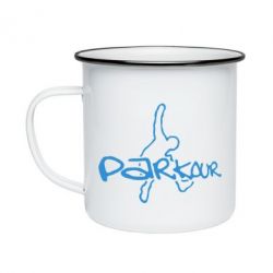 Кружка емальована Parkour jump - PrintSalon