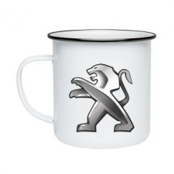 Кружка эмалированная Peugeot Logo - PrintSalon