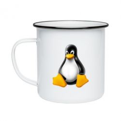 Кружка эмалированная Пингвин Linux