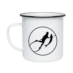 Кружка емальована Подводная охота