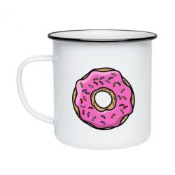 Кружка эмалированная Пончик Гомера - PrintSalon