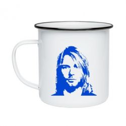 Кружка эмалированная Портрет Курта Кобейна - PrintSalon
