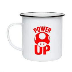 Кружка емальована Power Up Маріо гриб - PrintSalon