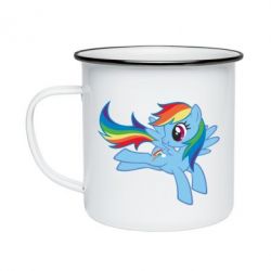 Кружка эмалированная Rainbow Dash run - PrintSalon