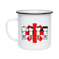 Кружка эмалированная Red Hot Chili Peppers Group - PrintSalon
