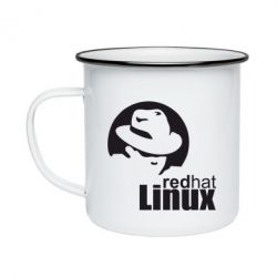 Кружка эмалированная Redhat Linux - PrintSalon