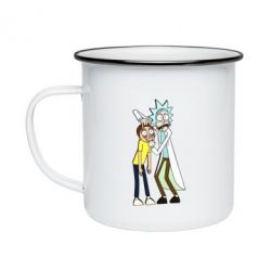 Кружка эмалированная Rick and Morti - PrintSalon