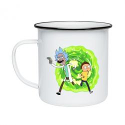 Кружка эмалированная Rick and Morty art - PrintSalon
