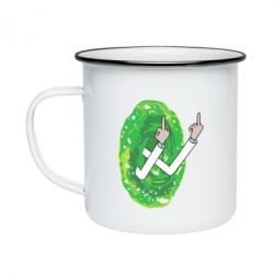 Кружка эмалированная Rick Fuck you all - PrintSalon