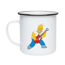 Кружка эмалированная Rock this party! - PrintSalon