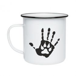 Кружка емальована Рука вовка - PrintSalon