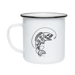 Кружка емальована Риба