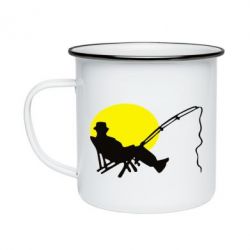 Кружка емальована Рибак