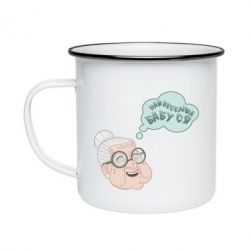 Кружка эмалированная Самая веселая бабуля - PrintSalon