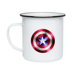 Кружка эмалированная Щит кэпа - PrintSalon