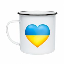 Кружка эмалированная Серце патріота - PrintSalon