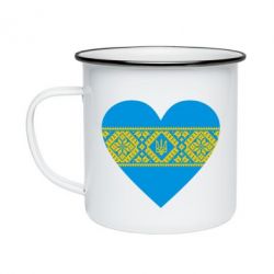 Кружка емальована Серце України - PrintSalon
