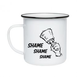 Кружка емальована Shame Shame Shame - PrintSalon