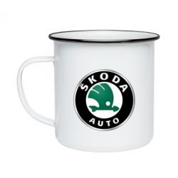 Кружка эмалированная Skoda Auto - PrintSalon