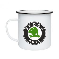 Кружка эмалированная Skoda Auto - PrintSalon