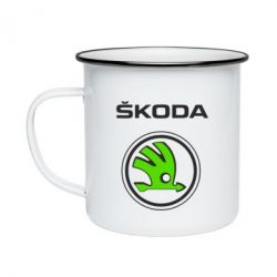 Кружка эмалированная Skoda Bird - PrintSalon