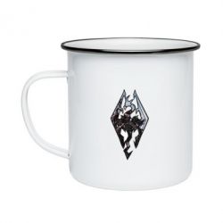 Кружка емальована Skyrim Logo - PrintSalon