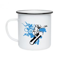 Кружка эмалированная Сноуборд - PrintSalon