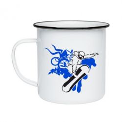 Кружка эмалированная Сноубординг - PrintSalon
