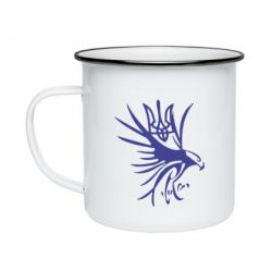 Кружка эмалированная Сокіл та герб України - PrintSalon