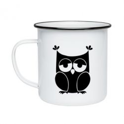Кружка эмалированная Сова - PrintSalon